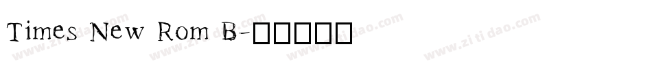 Times New Rom B字体转换